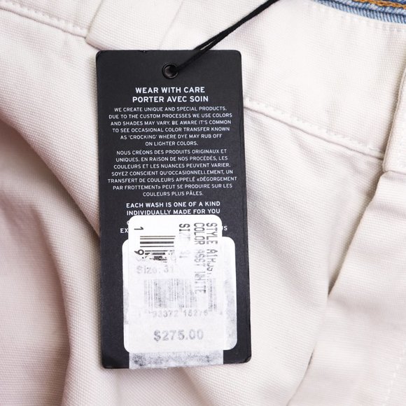 Hudson NWT Hybrid Trouser Jean Size 31 Straight Leg Canvas Rigid Denim Surf City - Picture 9 of 10